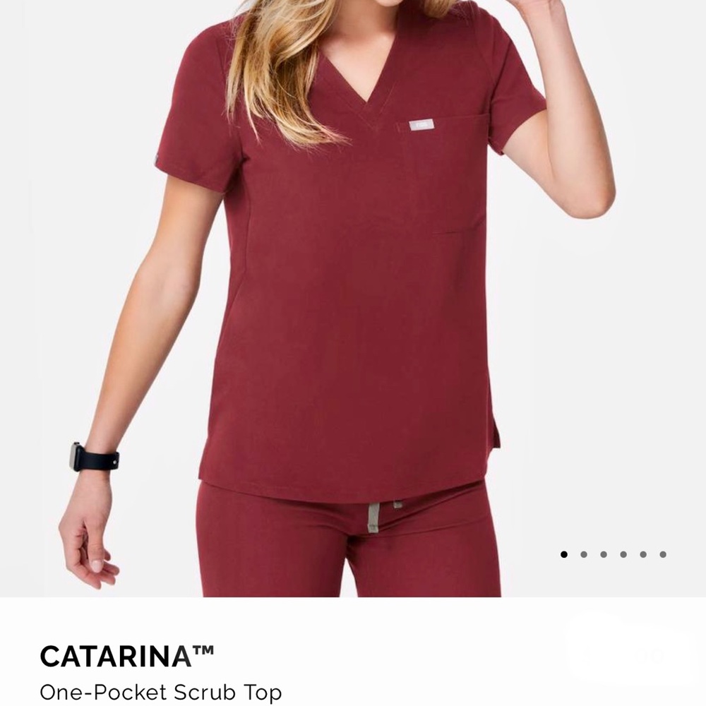Figs burgundy small top (one pocket)